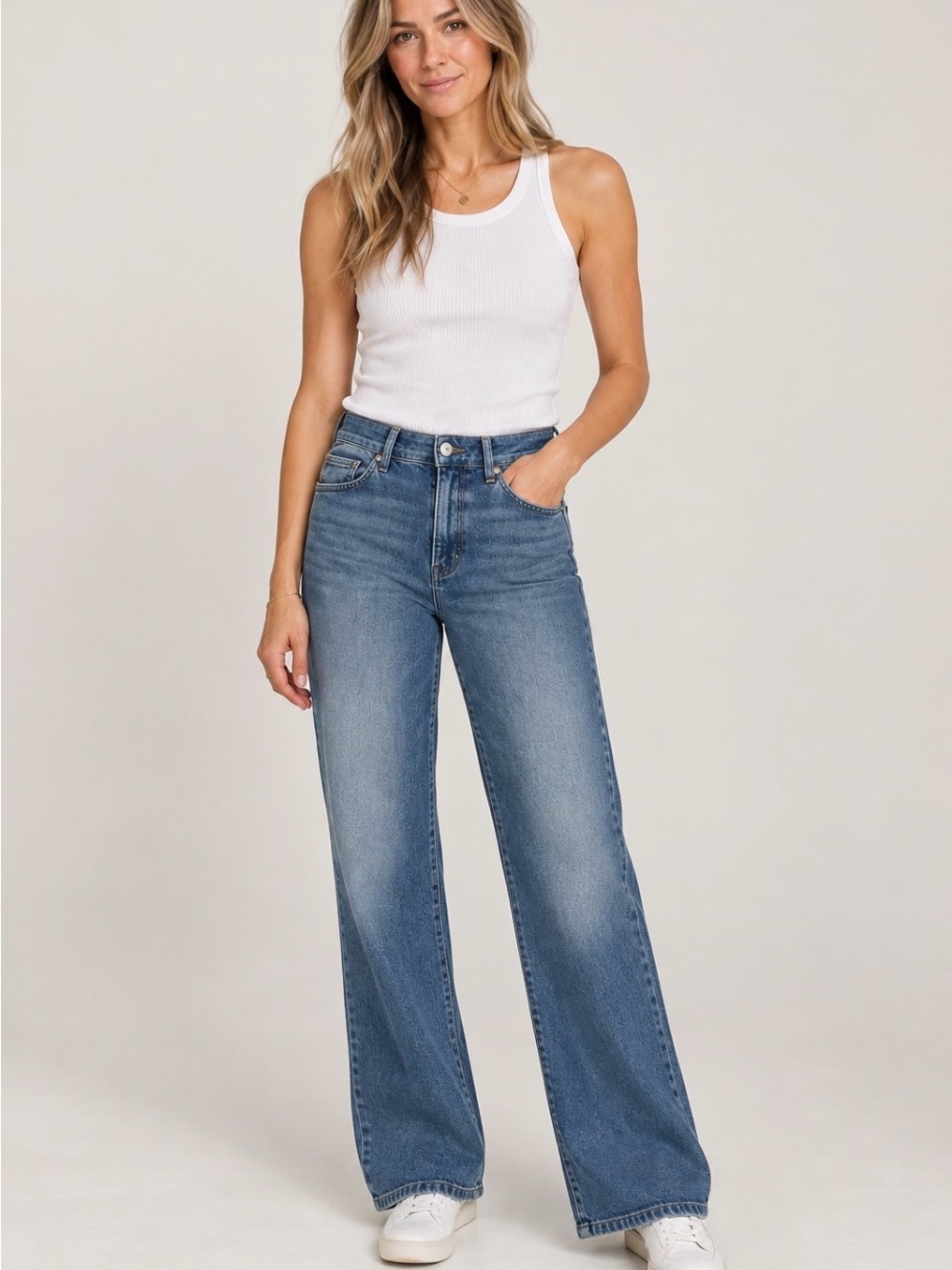 Jjill High rise full leg jeans with stretch
